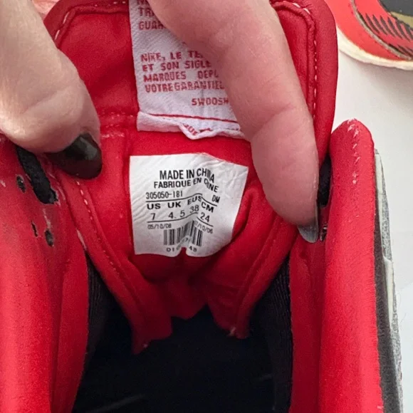 Nike Y2K Red and Black Heeled Sneakers size 7 - Picture 9 of 10